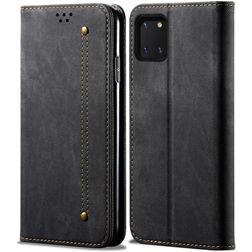 Mobigear Denim Slim Samsung Galaxy Note 10 Lite Étui Portefeuille - Noir