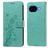 Mobigear Flowers Housse Google Pixel 10a Etui Porte-Monnaie - Vert