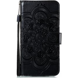 Mobigear Mandala Housse Motorola Moto E6s (2020) Etui Porte-Monnaie - Noir