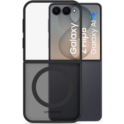 Mobilize Hybrid Coque Samsung Galaxy Z Flip 8 MagSafe Coque arrière Rigide Anti-Chocs - Noir