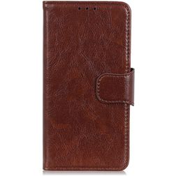 Mobigear Classy Housse HTC Desire 21 Pro Etui Porte-Monnaie - Marron