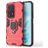 Mobigear Armor Ring Coque HONOR 200 Lite Coque arrière Rigide Anti-Chocs avec Anneau-Support - Rouge