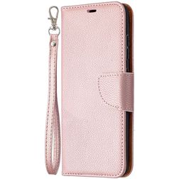 Mobigear Litchi Wallet Book Case Rose Gold Samsung Galaxy S20 FE