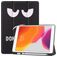 Mobigear Tri-Fold Gel Coque iPad 8 (2020) Etui en TPU,Similicuir + Porte-crayon - Do Not Touch