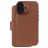 Decoded Detachable Wallet Housse iPhone 16 MagSafe Etui avec Coque Détachable en Cuir Véritable Porte-Monnaie - Tan