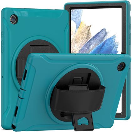 Mobigear SureGrip Samsung Galaxy Tab A8 10.5 (2021) Plastique rigide / Silicone Coque arrière + Support - Bleu