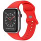 Mobigear Sport Dual Bracelet Silicone Apple Watch Fermeture à clou et passant - 42/41/40/38 mm - Rouge