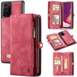 Caseme 008 Housse Samsung Galaxy Note 20 Ultra Etui avec Coque Détachable Porte-Monnaie - Rouge