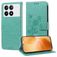 Mobigear Flowers POCO X6 Pro Étui Portefeuille - Vert