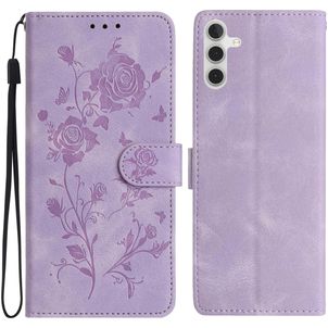 Mobigear Flowers Housse Samsung Galaxy A17 Etui Porte-Monnaie - Violet