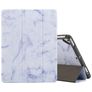 Mobigear Tri-Fold Marble Coque iPad 6 (2018) Etui + Porte-crayon - Violet