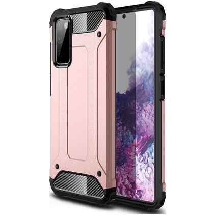 Mobigear Outdoor Coque Samsung Galaxy S20 FE Coque arrière Rigide Anti-Chocs - Rose doré