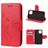 Mobigear Flowers Housse iPhone 12 Etui Porte-Monnaie - Rouge