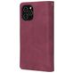 Mobigear Zipper Housse iPhone 12 Etui Porte-Monnaie - Rouge
