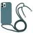 Mobigear Lanyard iPhone 16 Pro Max Coque avec cordon en Silicone - Vert
