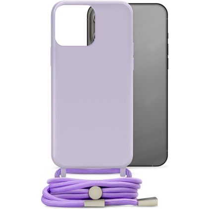 Mobilize Lanyard Gelly iPhone 13 Pro Coque avec cordon en TPU Souple - Pastel Purple