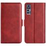 Mobigear Slim Magnet Housse TCL 30 Etui Porte-Monnaie - Rouge
