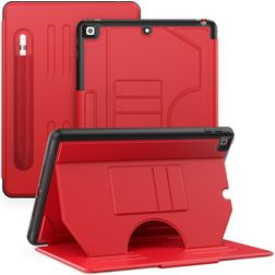 Mobigear Magnetic Folio Coque iPad 9 (2021) Etui + Porte-crayon - Rouge