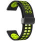 Mobigear Sport Plus Mag Bracelet Silicone Smartwatch Fermeture magnétique - Connexion universelle de 22 mm - Noir / Vert