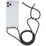 Mobigear Lanyard iPhone 12 Pro Max Coque avec cordon en TPU Souple - Transparent / Gris