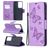 Mobigear Butterfly Housse Samsung Galaxy S21 Ultra Etui Porte-Monnaie - Violet