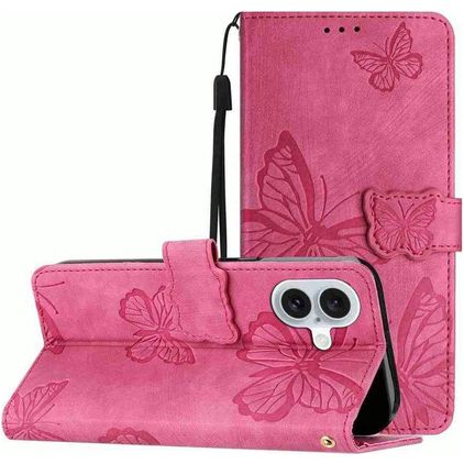Mobigear Butterfly iPhone 17 Étui Portefeuille - Rouge