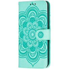 Mobigear Mandala Housse Motorola One Hyper Etui Porte-Monnaie - Turquoise
