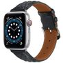Mobigear Genova Bracelet Cuir pour Apple Watch Fermeture boucle ardillon - 42/41/40/38 mm - Noir