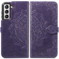 Mobigear Mandala Housse Samsung Galaxy S21 FE Etui Porte-Monnaie - Violet