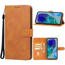 Mobigear Wallet Housse Samsung Galaxy M55 Etui Porte-Monnaie - Marron