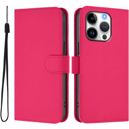Mobigear Urban Wallet Housse iPhone 16 Pro Etui Porte-Monnaie - Magenta