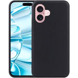 Mobigear Basics Coque iPhone 16 Coque arrière en TPU Souple - Noir