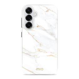 MIO Coque Samsung Galaxy S25 Plus MagSafe Coque arrière Rigide - White Marble