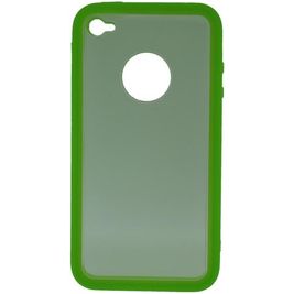 Xccess Rubber Coque iPhone 4 Coque arrière en Silicone - Vert