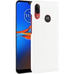 Mobigear Croco Coque Motorola Moto E6 Plus Coque arrière - Blanc
