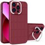 Mobigear Cube Coque iPhone 14 Plus Coque arrière Rigide avec Support Amovible - Rouge