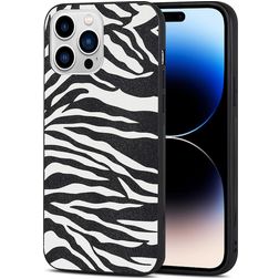 Mobigear Safari Coque iPhone 14 Pro Max Coque arrière en TPU Souple - Zèbre