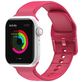 Mobigear Dashed Bracelet Silicone Apple Watch Fermeture boucle ardillon - 42/41/40/38 mm - Rouge