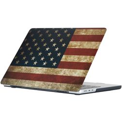 Mobigear Design MacBook Air 15 Pouces (2023-2026) Coque - US Flag - Model A2941 / A3114 / A3241 / A3448