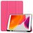 Mobigear Tri-Fold Gel Coque iPad 7 (2019) Etui en TPU,Similicuir + Porte-crayon - Magenta