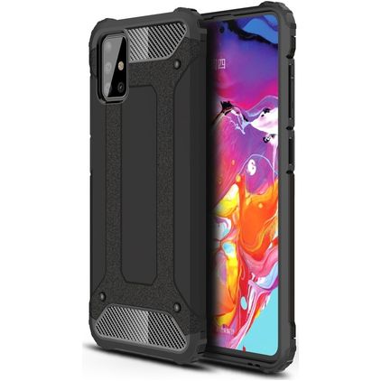 Mobigear Outdoor Coque Samsung Galaxy A71 Coque arrière Rigide Anti-Chocs - Noir