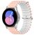 Mobigear Ocean Bracelet Silicone Smartwatch Fermeture boucle ardillon - Connexion universelle de 20 mm - Blanc / Rose