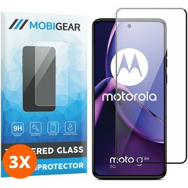 Mobigear Premium Motorola Moto G84 Verre trempé Protection d'écran - Compatible Coque (Lot de 3)