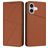 Mobigear Frosted Flip Housse iPhone 17 Etui Porte-Monnaie - Marron