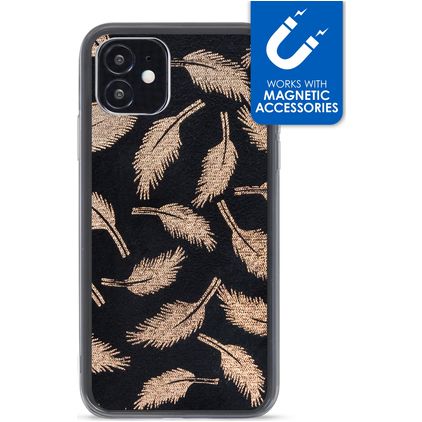 My Style Magneta iPhone 12 Mini TPU souple Coque arrière - Golden Feathers
