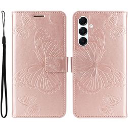Mobigear Butterfly Housse Samsung Galaxy A26 Etui Porte-Monnaie - Rose doré