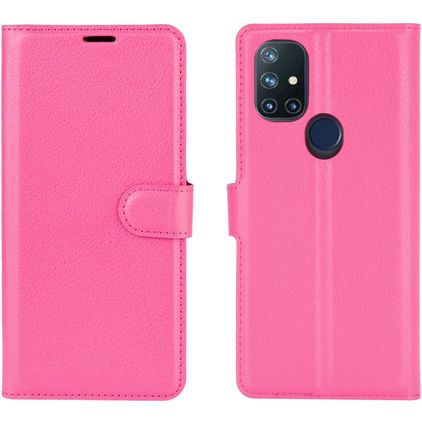 Mobigear Classic OnePlus Nord N10 5G Étui Portefeuille - Magenta