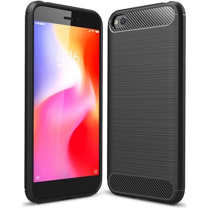 Mobigear Brushed Slim Coque Xiaomi Redmi Go Coque arrière en TPU Souple - Noir
