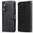 Mobigear Zipper Housse Samsung Galaxy S23 Etui Porte-Monnaie - Noir