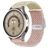 Mobigear Braided Dual Bracelet Nylon Smartwatch Fermeture à pince - Connexion universelle de 22 mm - Rose / Lumière stellaire